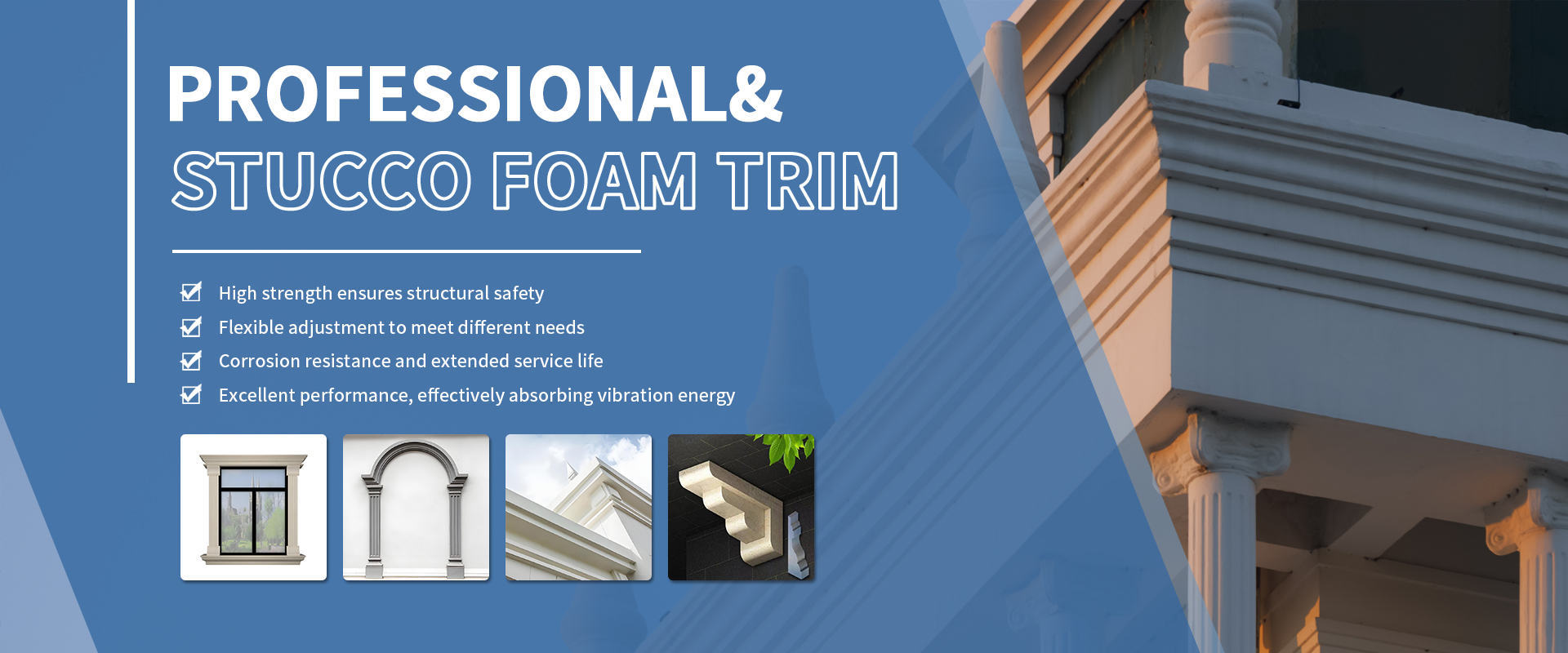 Quality Stucco Foam Trim factory