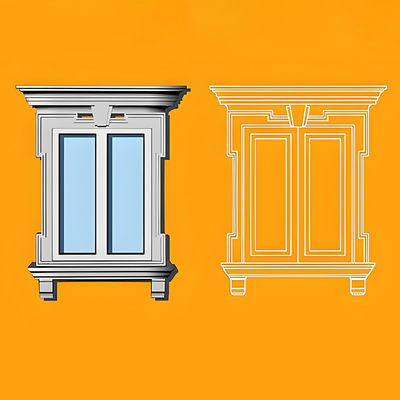 Good price High Strength Arch Stucco Foam Window Trim Mouldings Exterior Decorative Concrete Window Trim Moulding online