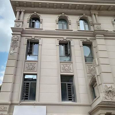 Goede prijs Keramische EPS-schuim reliëf muurschildering Buitengeveldecoratie Gesneden Raam Bloem Villa online