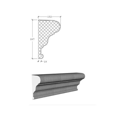 Buon prezzo Linee Decorative in EPS Ignifughe e Impermeabili Personalizzabili e Stucchi in Schiuma per Aree Panoramiche in linea