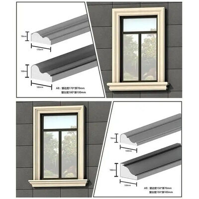 Bon prix Moulures en mousse extérieure de longueur personnalisée avec un indice de qualité incendie de classe A et un EPS respectueux de l'environnement pour les moulures murales extérieures en ligne